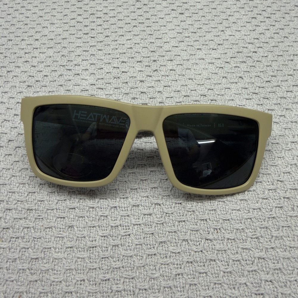 New Heatwave Sunglasses Mens Vise Matte Tan Z87 A5.8 UV400 Square Frame No Case